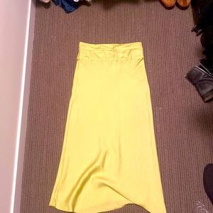 Free people silk midi skirt